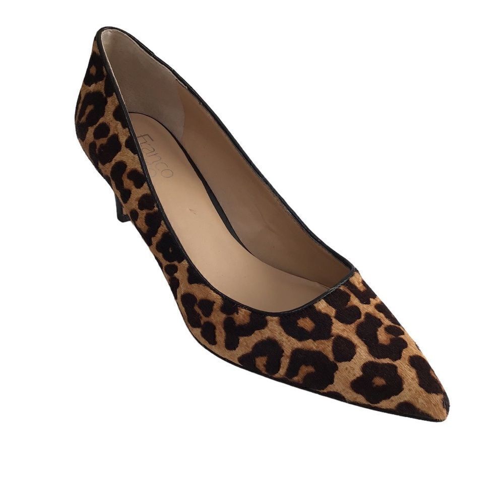 Franco Sarto Brown Calf Hair Duran2 Pointed Toe Heels Size 9 1/2